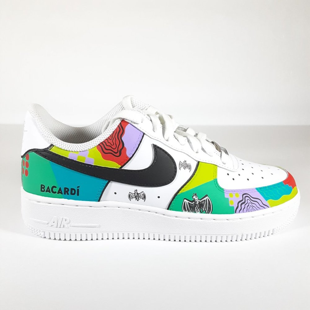 LOLLAPALOOZA X BACARDI WOMEN'S NIKE AIR FORCE 1 Shoes Size 8 PISOS BY TATZ BNIB - Picture 16 of 16